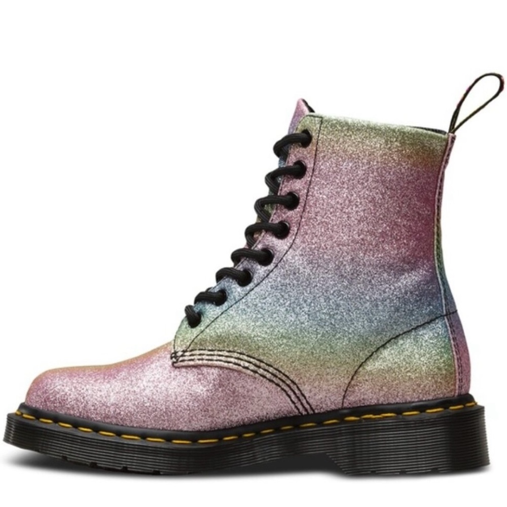 Rainbow glitter Doc Martens Woman’s Size 9